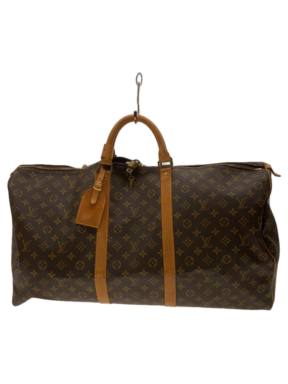 Louis Vuitton Keepall Monogram Canvas Brown Boston Bag Brown Tan